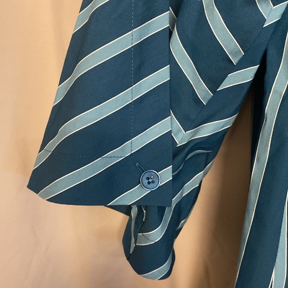 NWT Lafayette 148 New York Maryana Top Size 2X Color Pacific Multi Teal - Picture 7 of 8